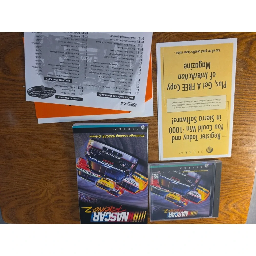 Vtg NASCAR Racing 2 Sierra Sports PC, 1998 CD-ROM Big box